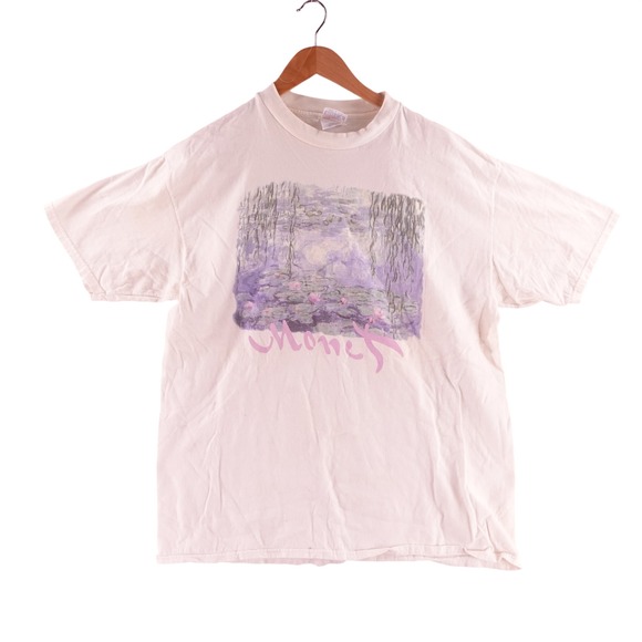 Hanes Other - Vintage Hanes Beefy-T Claude Monet Water Lilies Art T-Shirt Pink Mens XL